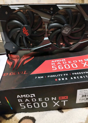 Видеокарта AMD Radeon Rx 5600 xt. Компании Power color Red devil.