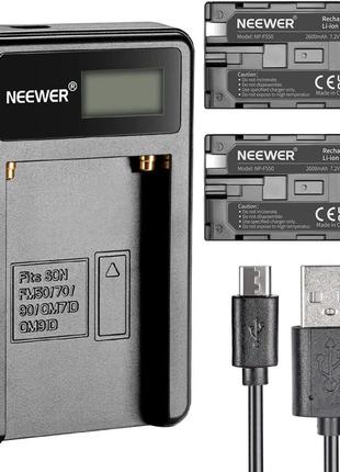 Зарядное устройство Neewer Micro USB и 2 сменных батареи NP-F5...