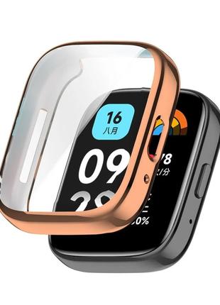 Защитный чехол для смарт часов Redmi Watch 3 Active розовое зо...