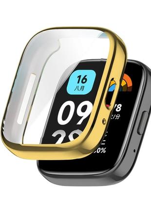 Захисний чохол для смарт годинника Redmi Watch 3 Active золоти...