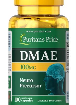 Діметиламіноетанол Puritan's Pride (DMAE) 100 мг 100 капсул