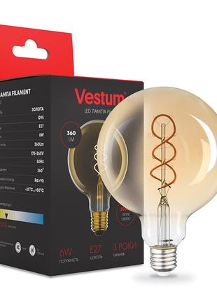 Філаментна лампа Vestum "вінтаж" golden twist G95 Е27 6Вт 220V...