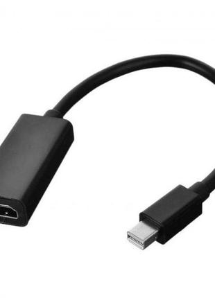 Адаптер miniDP->HDMI (M/F) Atcom, 0.1м, Black (11042) (код 136...