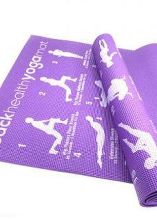 Йога-мат (килимок для йоги) с чохлом Newt PVC Back Health 6 мм...