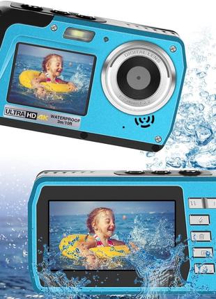 Подводная камера водонепроницаемая Full HD 4K 56MP с двойным э...