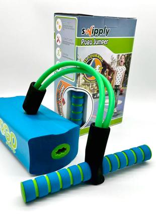 Джампер для детей прыгун Pogo Stick Jumper со звуком (синий) Д...