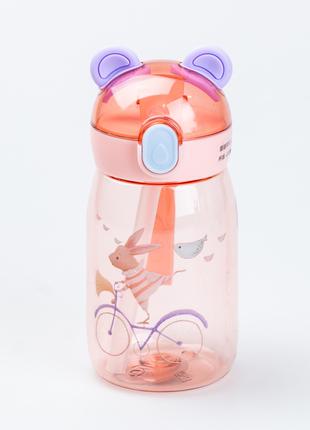 Детская бутылка для воды с трубочкой 500 мл с трубочкой с крыш...