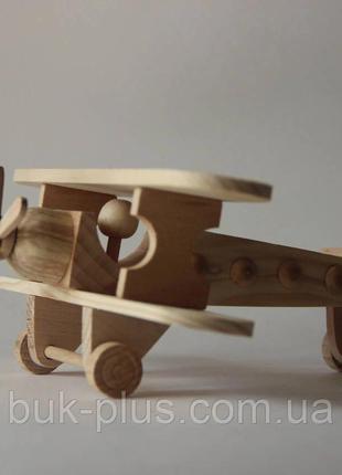 Деревянная игрушка самолет "Биплан" Код/Артикул 3