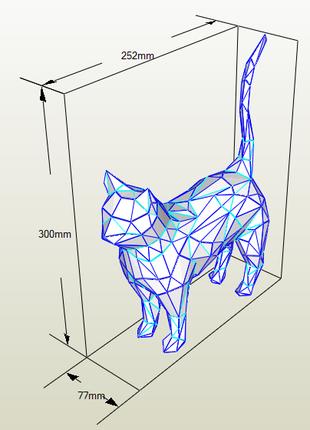 PaperKhan Набор для создания 3D фигур кот котенок оригами pape...