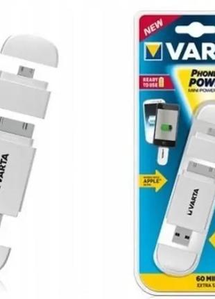 Power Bank мини зарядное устройство Varta, павербанк micro-USB...