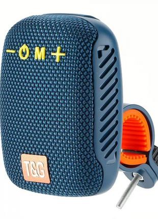Портативна Bluetooth-колонка TG392 5W з велокріпленням радіо Синя