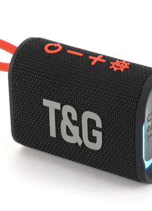 Портативная Bluetooth колонка TG396 5W радио с подсветкой Черная