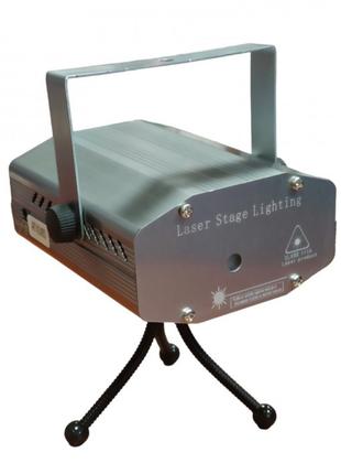 Лазерний проєктор, стробоскоп, диско лазер UKC HJ08 4 в 1 з тр...