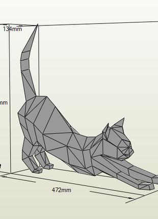 PaperKhan Набор для создания 3D фигур кошка кот котенок оригам...