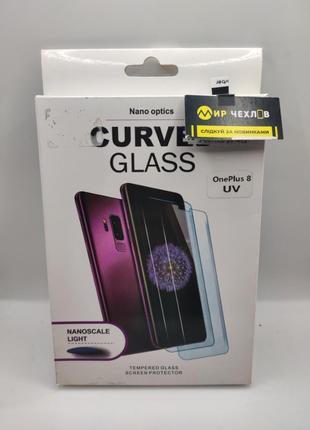 Захисне скло Скло New OnePlus 8 Clear Full Glue + Lamp