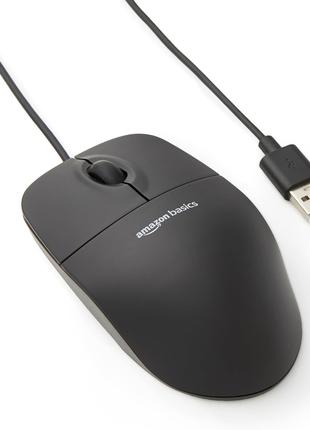3-кнопочная проводная компьютерная USB-мышь Amazon Basics