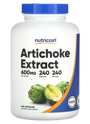 Nutricost, екстракт артишоку, 600 мг, 240 капсул артишок