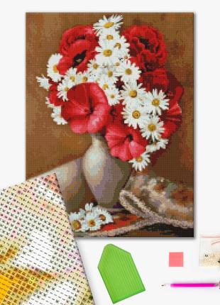 Алмазна мозаїка "Букет із польових квітів", "DBS1024", 40x50 см