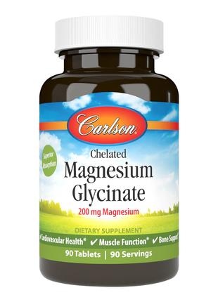 Витамины и минералы Carlson Labs Chelated Magnesium Glycinate,...