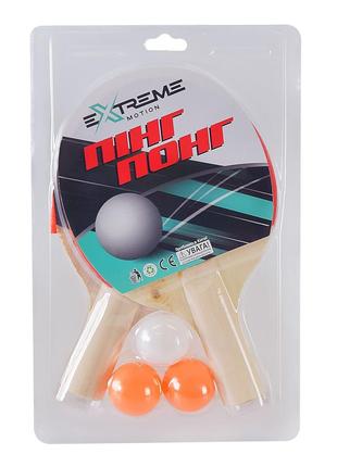 Теннис настольный арт. TT1411 (60шт) 2 ракетки,3 мячика, слюда