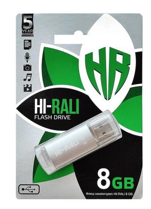Флеш память Hi-Rali Rocket USB 2.0 8GB Steel