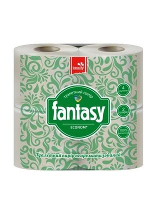 Туалетний папір ТМ Fantasy, тиснений, перфорований, економ (4 ...