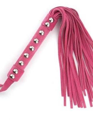 Флоггер DS Fetish Leather flogger pink suede leather 18+
