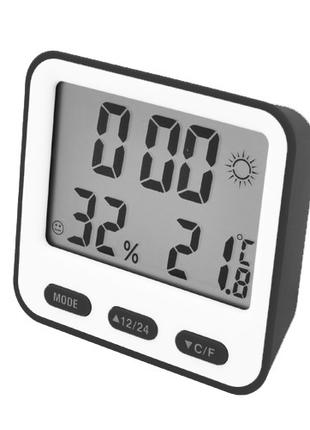 Термометр электронный с гигрометром BK-854 функция часов, кале...