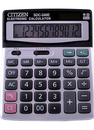 Калькулятор настільний Citizen 240 подвійне живлення 12 розрядний