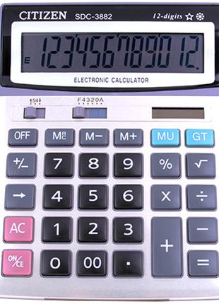 Калькулятор настольный Citizen 3882 двойное питание 12 разрядный