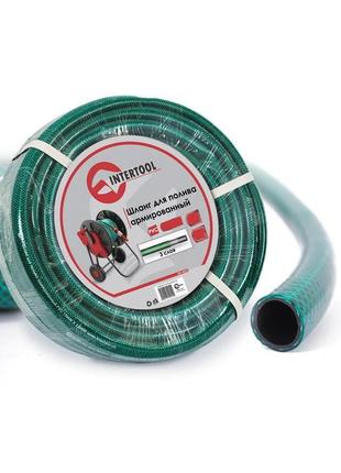 Шланг поливочный Intertool - 3/4" х 30 м зеленый 3-х слойный