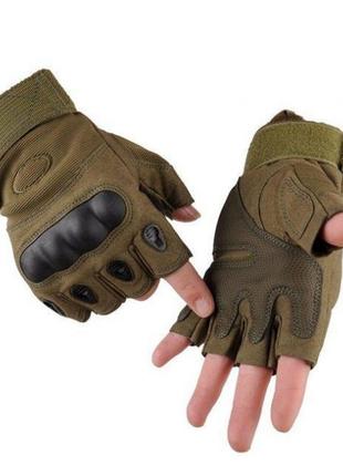 Перчатки тактические с открытыми пальцами Oakley L Хаки (M_O_0...