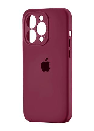 Чохол Silicone Case Square iPhone 15 Pro Maroon (35)