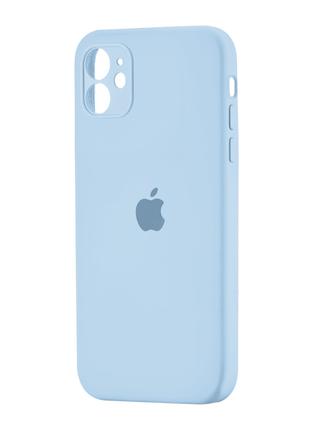 Чехол Silicone Case Square iPhone 11 Light Blue (27)