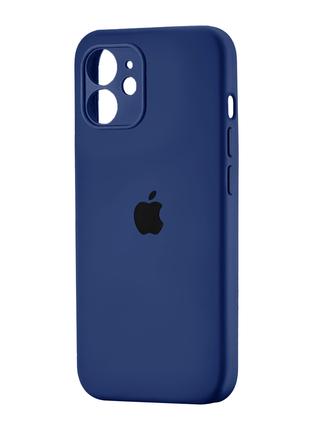 Чехол Silicone Case Square iPhone 12 Wave Blue (39)
