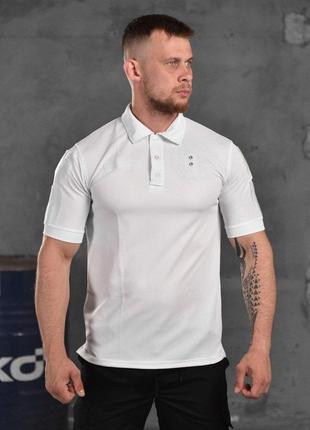 Тактическая футболка polo white