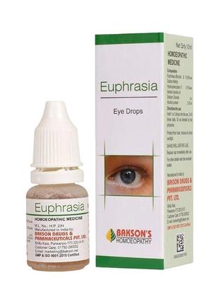 Капли для глаз Эуфразия (10 мл), Euphrasia Eye Drops, Bakson