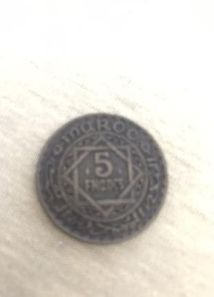 Монета 5 франков Марокко