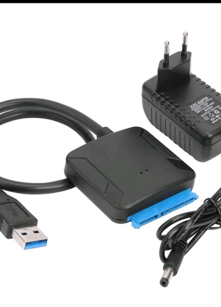 Адаптер USB 3.0 - SATA для HDD/SSD 2.5"/3.5" + блок живлення 12v