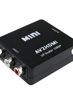 AV RCA to HDMI тюльпан перехідник, адапттер AV2HDMI, 1080p з ж...
