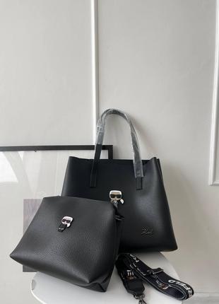 Жіночі чорна сумка 2в1