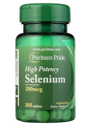 Селен Puritan's Pride Selenium 200 mcg 100 Tablets