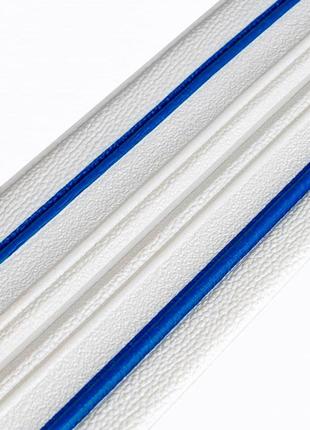 Плінтус РР самоклеючий білий з синьою смужкою 2300*140*4мм (1811)