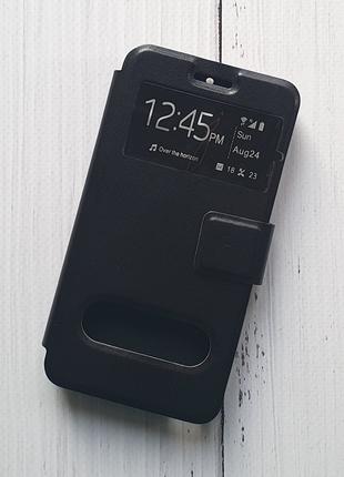 Чехол-книжка Xiaomi Redmi 2 для телефона (с окошком) Черный