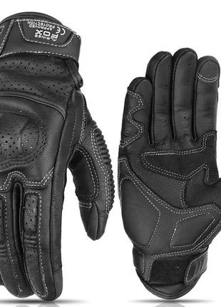 Мотоперчатки Alpines Fox AFG-13 кожаные черные, размер L