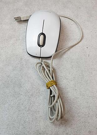 Мышь компьютерная Б/У Logitech Mouse M100 White USB