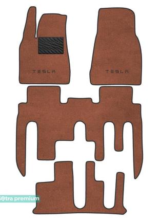 Двухслойные коврики Sotra Premium Terracotta для Tesla Model X...
