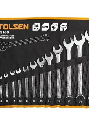 Набор инструментов Tolsen ключей комбинированных в чехле 14 шт...