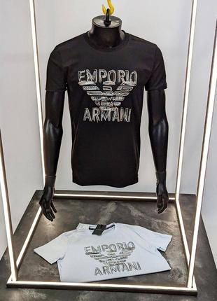 Чоловіча чорна футболка Armani