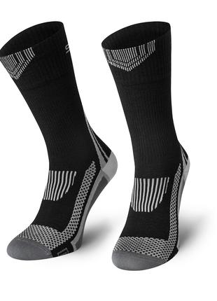 Шкарпетки компресійні довгі SPAIO RAPID 41-43 Чорні/Сірі (5901...